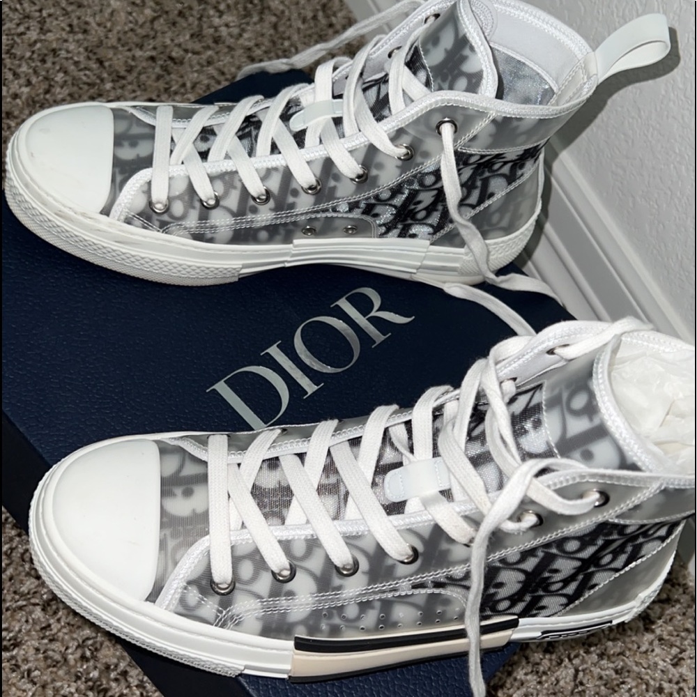 DIOR HI-TOP SNEAKER M-B23 OBLIQUE